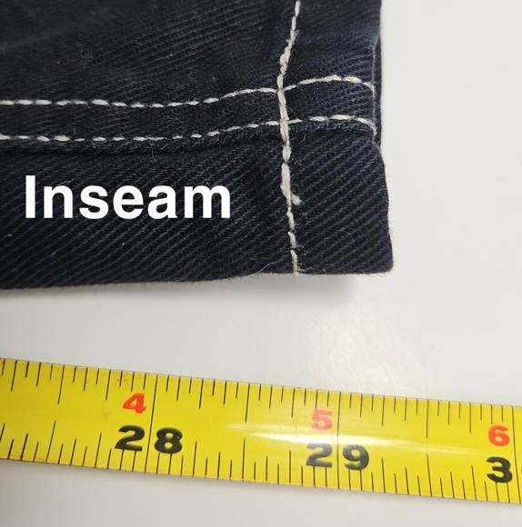 NWOT Garage Carpenter Pants Size 5 White Stitching | Wide Leg.| Goth Streetwear - Picture 8 of 16